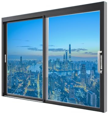 Uv Fensterfolie Sonnenschutz Innen 100 x 200 cm mit Uv-Schutz Und Hitzeschutz Sichtschutzfolie Fenster Selbsthaftend Spiegelfolie Fenster für Außen & Innen, Himmelblau