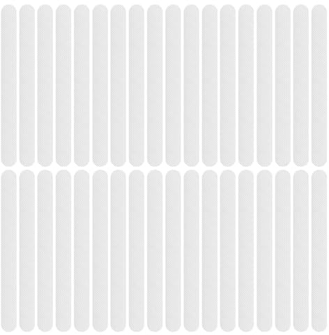 Vryth 36pcs Non Slip Bath Stickers Anti Slip Shower Strips Grip Stickers Bath Safety Strips Transparent Self-Adhesive Bathtub Strip Stickers for Bathroom, Shower Room, Stairs, 0.78 × 7.87 Inches