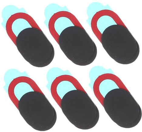 KOCKSHION 6PCS Oval Webcam Privacy Covers Sliding Shutter Stickers for Laptop Tablet Phone Ultra Thin Black Webcam Cover Protecting Security and Privacy Online