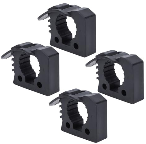 HELEVIA Aluminum Alloy Roof Rack Shovel Holder Clamp Mount for ATV UTV RV Van Truck Boat Train with Tool Holder (Black 4pcs)