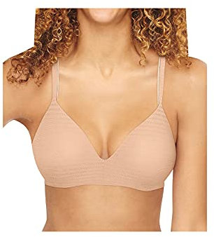 Hanes Women's Hanes Ultimate T-shirt Soft Wire-free bras, Nude Micro Dot, 38C UK