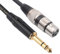 Tisino Cavo XLR femmina a jack, bilanciato XLR a 1/4 TRS 6,35 mm, cavo microfono per mixer, chitarra, altoparlante, amplificatore di potenza, 2 m
