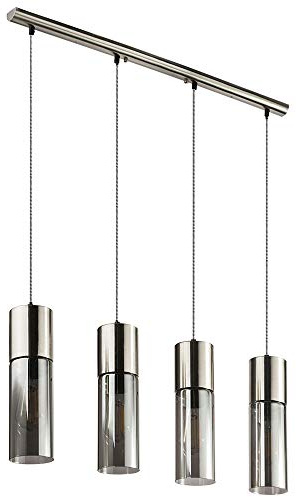 GLOBO Lámpara de techo colgante de cristal Cilindro Spotlight Humo Salón Comedor Lámpara colgante 21000-4HN