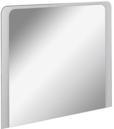 FACKELMANN LED Spiegel Milano 100 / Wandspiegel mit Design-LED-Beleuchtung/Maße (B x H x T): ca. 100 x 80 x 3 cm/Lichtfarbe: Kaltweiß/Leistung: 15,5 Watt/Badspiegel mit austauschbaren LEDs