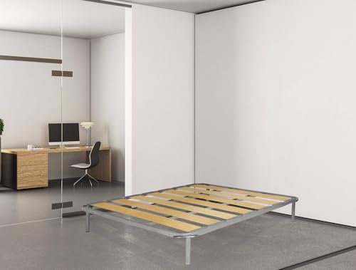 Talamo Italia - Rete letto matrimoniale Anagaia, Rete ortopedica a doghe larghe, 100% Made in Italy, Cm 160x190h31