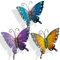 Butterflies - 3 Coloured Outdoor Xtra Large Metal Butterfly - Garden Wall Art Decorative