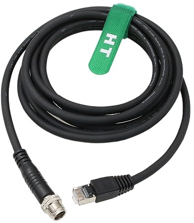 HangTon Industriemaschinen-Kamera M12 8-poliges X-Code RJ45 Cat6-Ethernet-Kabel, geschirmtes, hochflexibles, wasserdichtes Netzwerkkabel (2 Meter)