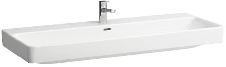 Laufen PRO S Waschtisch, 3 Hahnlöcher, mit Überlauf, 1200x460, weiß, Farbe: Weiß mit LCC - H8149654001081