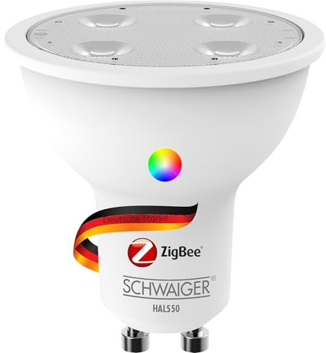 SCHWAIGER HAL550 LED Leuchtmittel GU10 RGB Dimmbar SmartHome Smart App steuerbar Licht Smarte Glühbirne