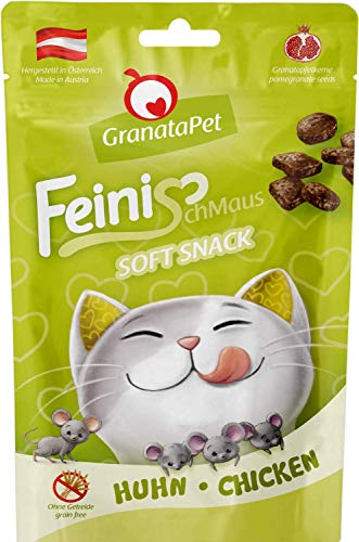 GranataPet FeiniSchmaus Huhn, Leckerchen für Katzen, weicher Katzensnack, Katzenleckerli ohne Getreide & Zuckerzusätze, Belohnung für zwischendurch, 50 g