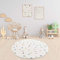 payé Teppich Rund Kinderzimmer - Cream - 160x160cm - Spielteppich Bunte Punkte Kurzflor Kinderteppich - Oeko-Tex Standard 100