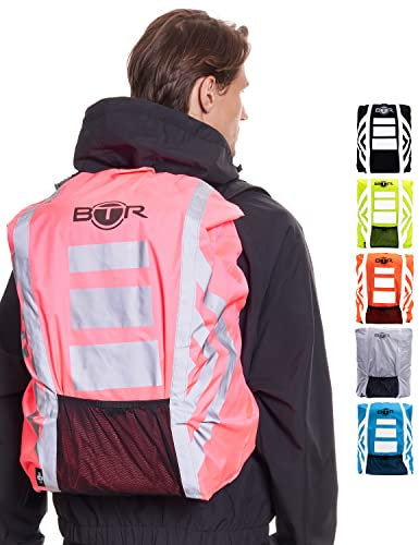 BTR Wasserfester Regenschutz für den Rucksack, Regenschutz für Schulranzen. Rosa. Large