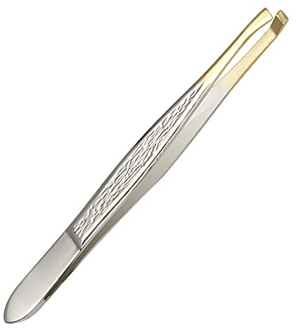 iZhuoKe Pince a Epiler,Pince à Épiler Professionnelle en Acier Inoxydable pour Sourcils,Pince à Sourcils Professionnelle avec Revêtement Antidérapant,pour Sourcils,Cils,Poils Incarnés Argent