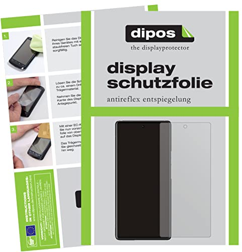dipos I 5X Schutzfolie matt kompatibel mit Google Pixel 6a Displayschutz-Folie (Kleiner als das Glas, da Dieses gewölbt ist)