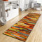 WTHYGB Teppich Läufer Flur Küche 40x170 cm, Modern rutschfest Waschbar Dauerhaft Küchenläufer Flurläufer, Lang Polyester Orange Gelb Muster Teppichläufer für Korridor, Schlafzimmer, Innen Wohnzimmer