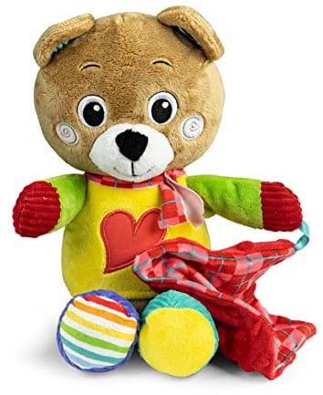 Clementoni 17761 Bob Kleinkind, Plüschdecke, Teddybär, Säugling, Aktivität 0 Monate, kuschelig, Tier, Plüschtier, 100% maschinenwaschbar