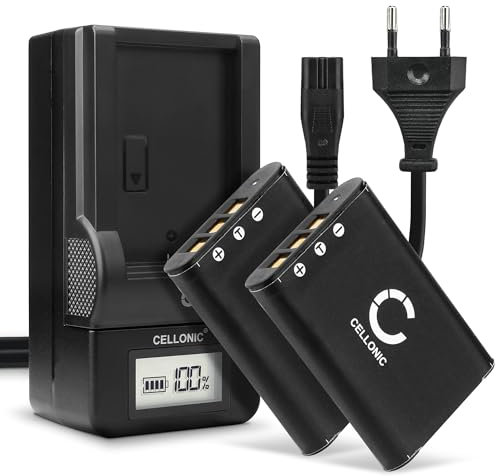 CELLONIC, Batterie pour Caméra, Compatible avec Nikon MH-63, Coolpix S560, S550, EN-EL11, MH-64 (3.7V, 600mAh) 2 Pièces + Chargeur