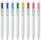uni-ball UMN-S-05 Gel-Tintenroller, einziehbar, 0,5 mm Spitze, weißer Schaft, eine von jeder Farbe, 8 Stück, in Kartonverpackung