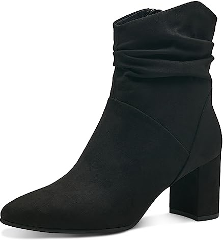 MARCO TOZZI Stivaletti Donna con Tacco Eleganti Tacco a Blocco, Black, 37 EU