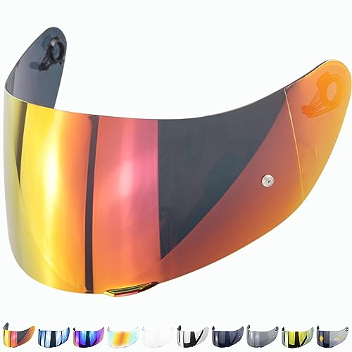 Everalo Kompatibel mit Agv K1 Visier - K3sv - K5 - K5s - K1s - S4sv - Horizon - Skyline - Strada - Stealth sv - Compact - Helmvisier Aftermarket Pinlock Ready (Rot)