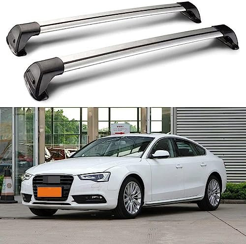 HOCAH Auto Aluminium Dachträger für Audi A5 5 Door Sportback 2010-2016 Auto Dachträger Fahrradträger Dachträger Lastenträger 2-teiliger Kreuzschienen-Dachträge