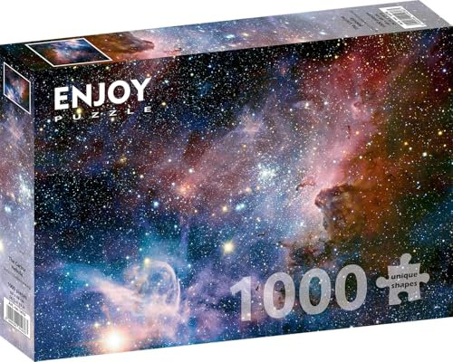 1000 Pieces Jigsaw Puzzle for Adults – Matte Finish, Soft Touch, Sturdy and Unique Pieces, Tight Fit, Vivid Colors, Missing Pieces Service – Space Galaxy View of Carina Nebula – by ENJOY Puzzle