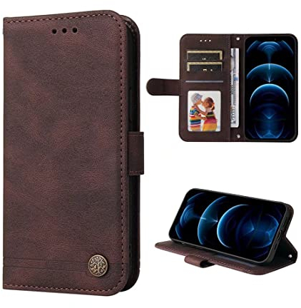 SEAHAI Hülle für Xiaomi 13T 5G / Xiaomi 13T Pro 5G Handyhülle, Flip PU Brieftasche Schutzhülle mit Ständer/Kartenfach/Magnetisch Stoßfeste Lederhülle Ultra-dünn Klapphülle - Braun