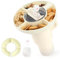 WALLFID Silicone Snack Bowl Compatible with Stanley 40 oz,Reusable, fits Stanley Cup 1.0/2.0,with Boot and Straw Cover caps, 4 compartments for Candy, Popcorn, fits car,Movie Theater (Cream)