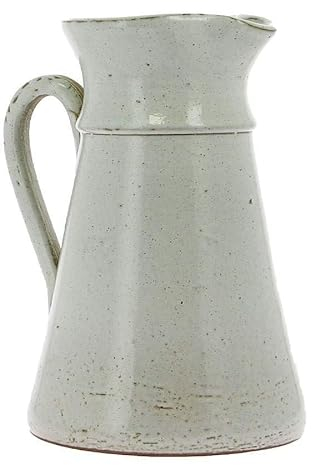 Broc à cidre blanc en grès blanche de noron de 1L Poterie Turgis - Pichet fait à la main - Produits-Normandie