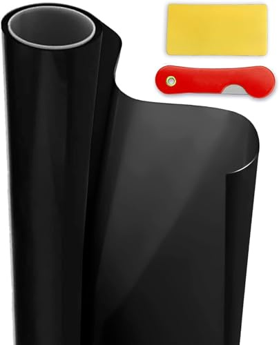 Autofenster-Tönungsfolie für Auto-Sonnenschutz, Rolle, 15 % VLT, schwarz, universelle Passform, Breite 76,2 cm x Länge 5,8 m, Rolle | Automobil-Babyschutz, Passagier-Privatsphäre, Sonnenlicht, Hitze,