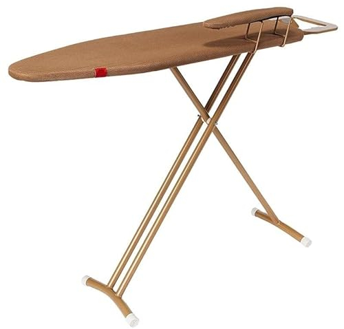 JOuaN Tabla de Planchar Plegable Tabla de Planchar Ajustable para el Dormitorio del hogar, Ahorro de Espacio, Marco de Metal Resistente, 7 Altura Ajustable 64-90 cm