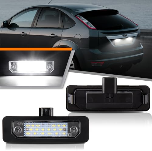 OZ-LAMPE 2 Stücke LED Kennzeichenbeleuchtung für Ford Flex Taurus Mustang Focus Fusion Mercury sable milan,Led Beleuchtung mit Canbus