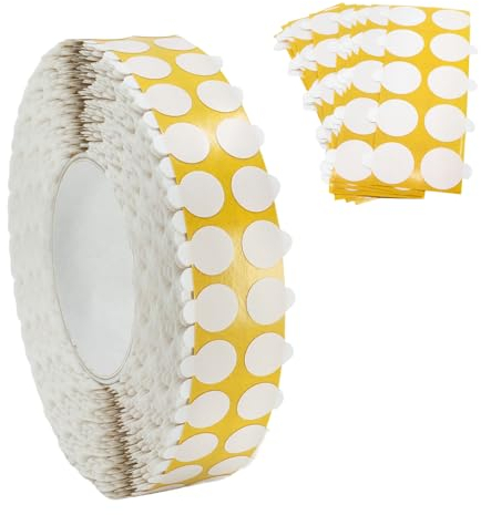 KLEBERINO Doppelseitige Klebepunkte transparent | Stark klebend | Reißfest | Doppelklebepunkte für die meisten Untergründe (Ø 10 mm | 100 Stück)