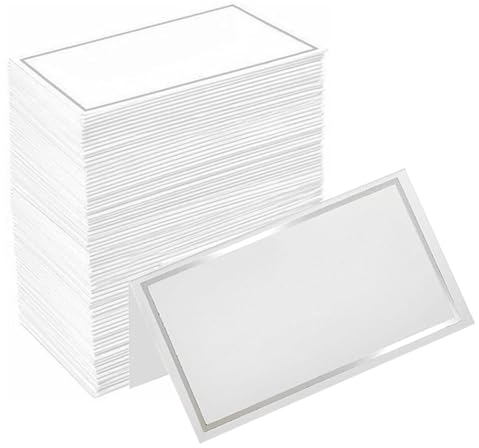 Tischkarten,Taufe Platzkarten,Elegante Tischkarten,Tischkarten Hochzeit,Namenskarten,Platzkarten,Platzkarten Geburtstag,Blanko Tischkarten,Tischkarten Hochzeit,Tischkarten Hochzeit Geburtstag(Silber)