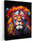 MuchoWow© Impressions sur Toile 30x40 cm Deco Tableau Murale Decoration Salon Peinture Tableaux Chambre Toiles Maison Graffiti - Lion - Lunettes - Noir - Banksy