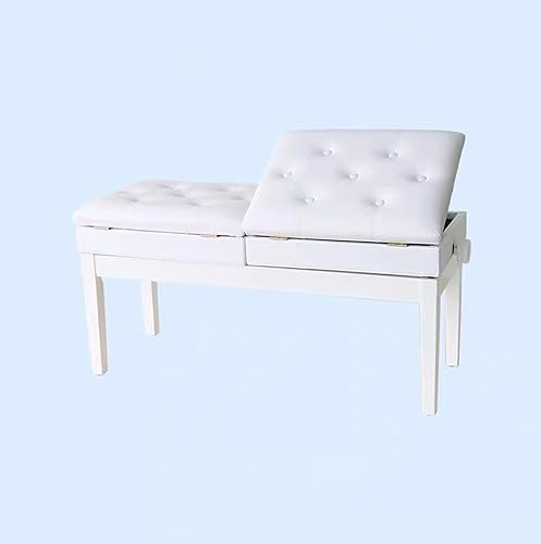 KKXXYQFC Piano Stool Double Piano Stool with Storage Adjustable Height Keyboard Bench Vanity Stool Pu Leather Adjustable 55-65cm