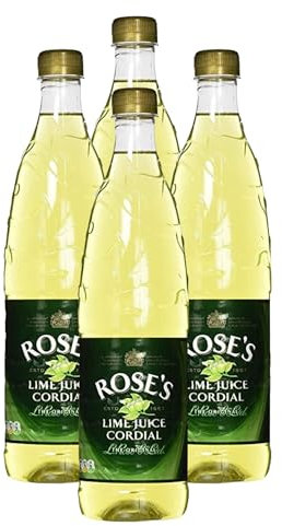 Rose's Lime Juice Cordial 1l Pack of 4 (4 litre)