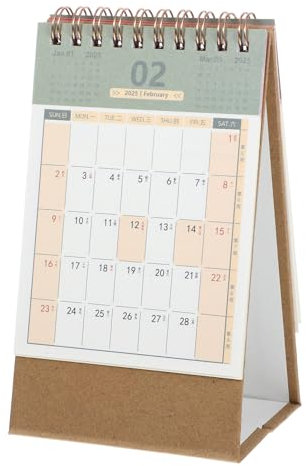 OHPHCALL Kreativer Tischkalender Mini-tischkalender 2025 2024. 07-2025. Spiralkalender Mit 12 Tischen 18-monatiger Tageskalender Taschenkalender Für Den Terminplaner Im Büro Und Zu Hause
