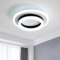 SENQIU Modern Led Deckenleuchte, 24W 2700LM LED Deckenlampe Rund Innen, Schwarz Acryl Deckenbeleuchtung für Schlafzimmer, Küche, Flur, Bad, Wohnzimmer, 6500K Kaltesweiß, 20CM