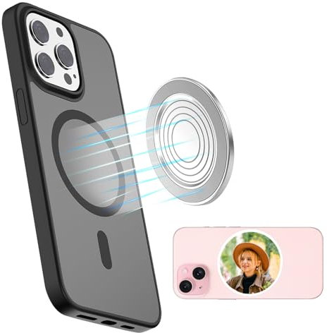 HAFOKO 2.2 Magnetico Selfie Specchio per Retro Fotocamera Compatibile con iPhone 16 15 14 13 12 Pro Max Plus Magnetico Rotondo Sottile Telefono Cellulare Convesso Specchio per Smartphone Vlog