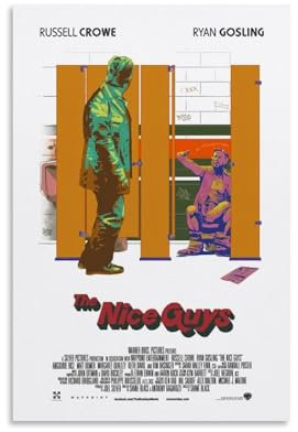 ijshndgn The Nice Guys Poster, Vintage-Kunst, Raumdekoration, ästhetisch für Schlafzimmer, Wohnzimmer, Wände, ästhetisches Poster, 30 x 45 cm, ungerahmter Stil