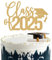 Glitzernde Kuchendekoration der Klasse 2025, goldfarbene Abschluss-Kuchendekoration, You Did It, So Proud of You, Congrats Grade Party-Dekorationen