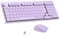 LeadsaiL FA98 Low-Profile Wireless Mechanical Keyboard and Mouse Set, 2.4G Wireless and Comfort Semi-quiet Typing, 98-Key Compact Slim 96% Keyboard for Windows/MacOS PC Laptop - Purple