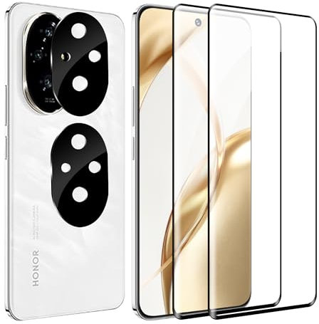 FDHYFGDY 2+2 Pièces Film pour Honor 200 5G Verre Trempé, Protection de l'appareil Photo et Film de Protection du Verre, Dureté 9H, Protecteur d'écran HD