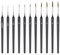 11 Pcs Fine Paint Brushes,Fine Detail Brushes,Miniature Brush,Acrylic Paint Brushes for Nail Art, Acrylic, Watercolour, Oil Painting, Model Making and Line Painting.