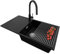 PRIMAGRAN Lavandino da Cucina Nero 90x50cm, Lavello da Cucina a 1 vasca + Sifone Classico + Rubinetto 40x22cm + Accessorio, Lavabo da Cucina Incasso al mobile 60cm - Ibiza