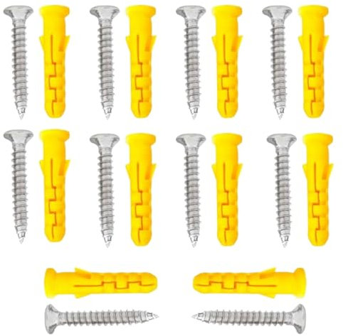 M10x50mm Nylon Wall Plug Steel Bolt KIt - 10pcs Heavy Duty Masonry Brick Wall Fixing plug + Coach Screw Zinc Plated for Tv Bracket Aerial Mast Sky Dishes Shelves Mounting