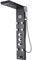 Black Bath Shower Thermostatic Mixer Shower Panel Rainfall Waterfall Massage Jets Shower Column Shower Faucet Tower Shower Set
