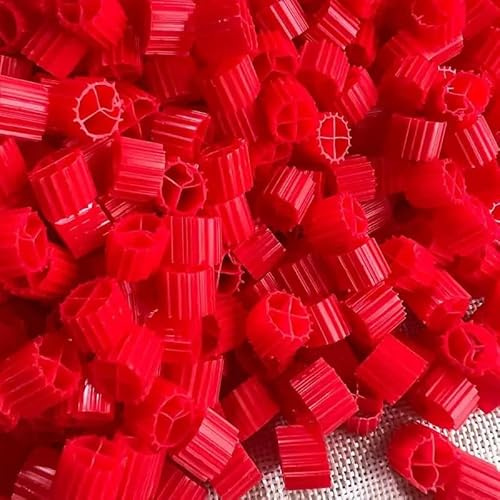 1pc Red K1 Filter Media Biological Filtration Media Bio Balls Water Treatment for Fish Tank Aquarium Filter Pond Water Filtration(Red,500g)