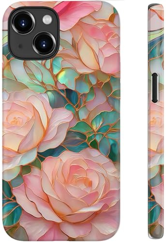 ESDOT for iPhone 15 Case,Cute Preppy Floral Cover for Women | Compatible with Magsafe, Dual-Layer Hard Shell + Soft Silicone, Trendy Aesthetic Y2K Phone Cover for Girls